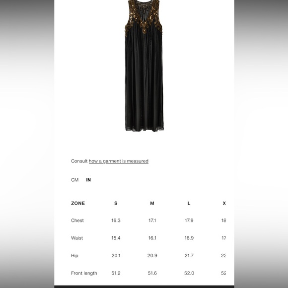 Zara Black Pleated Sequin Georgette Dress - Size M - Picture 12 of 12